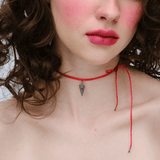 Μου'χεις Κλέψει την Καρδιά vol.II necklace with thread silver