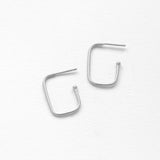 Charming Squares L earrings silver