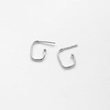 Charming Squares S glossy earrings silver