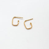 Charming Squares S glossy earrings gold