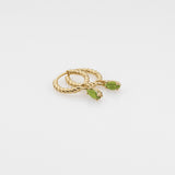 Fizzy peridot huggies earrings 14K yellow gold