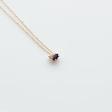 Fizzy amethyst & white topaz necklace 14K yellow gold