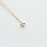 Fizzy peridot & white topaz necklace 14K yellow gold