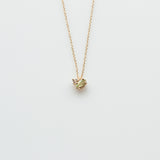 Fizzy peridot & white topaz necklace 14K yellow gold
