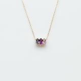 Fizzy amethyst & iolite necklace 14K yellow gold