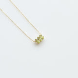 Fizzy peridot necklace 14K yellow gold