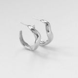 Vague hoops L silver