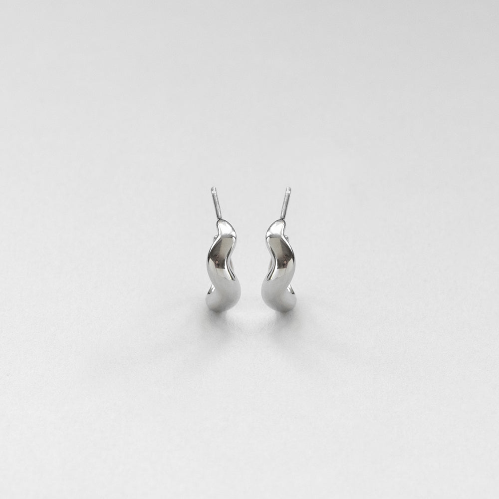 Vague hoops S silver