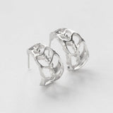 Coquilles slice hoops silver
