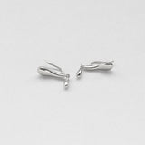L'eau drops climber earrings silver