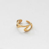 L'eau ripple ring gold