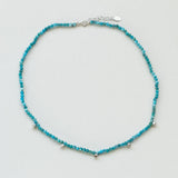 Terrestrial apatite necklace silver