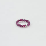 Terrestrial ruby ring silver