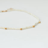 Terrestrial mother of pearl necklace gold