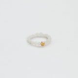 Terrestrial mother of pearl ring gold