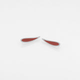Palette Extended leaf earrings silver