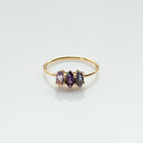 Fizzy amethyst & iolite ring 14K yellow gold