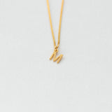 Initial necklace gold