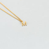 Initial necklace gold