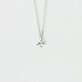 Initial necklace silver