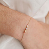Astro rainbow 14K yellow gold bracelet