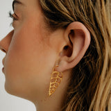 Coquilles slice earrings gold