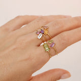 Fizzy peridot ring 14K yellow gold