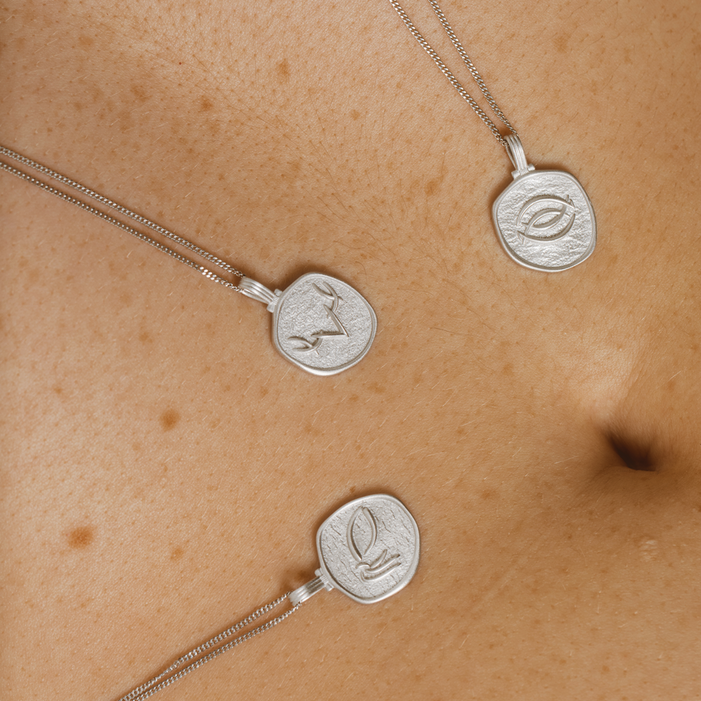 Celestial necklace silver