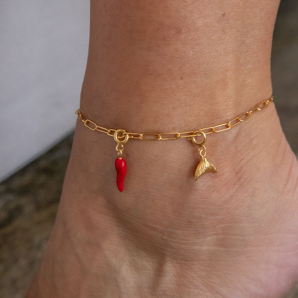 Mermaid all purpose charm gold