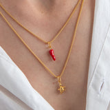 Tartaruga necklace charm gold