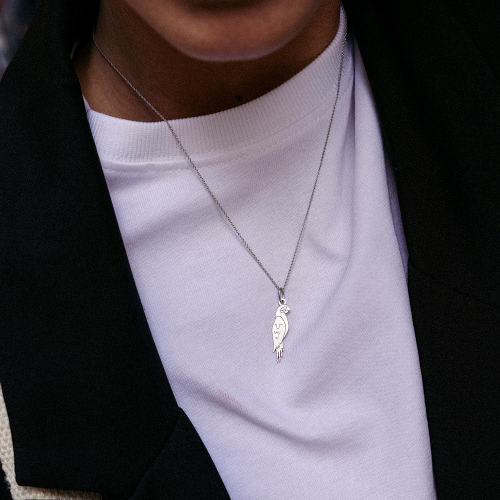 Αθήνα κέντρο parakeet necklace silver