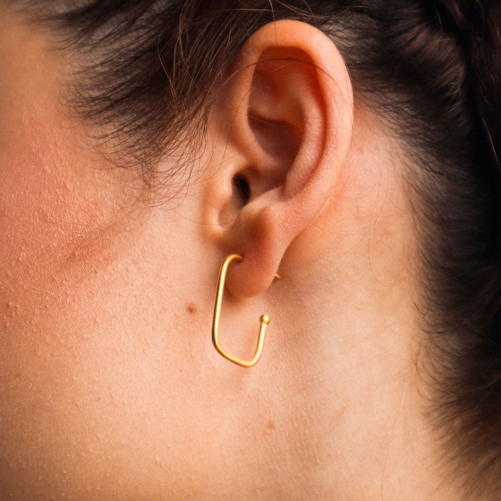 Charming Squares L earrings gold