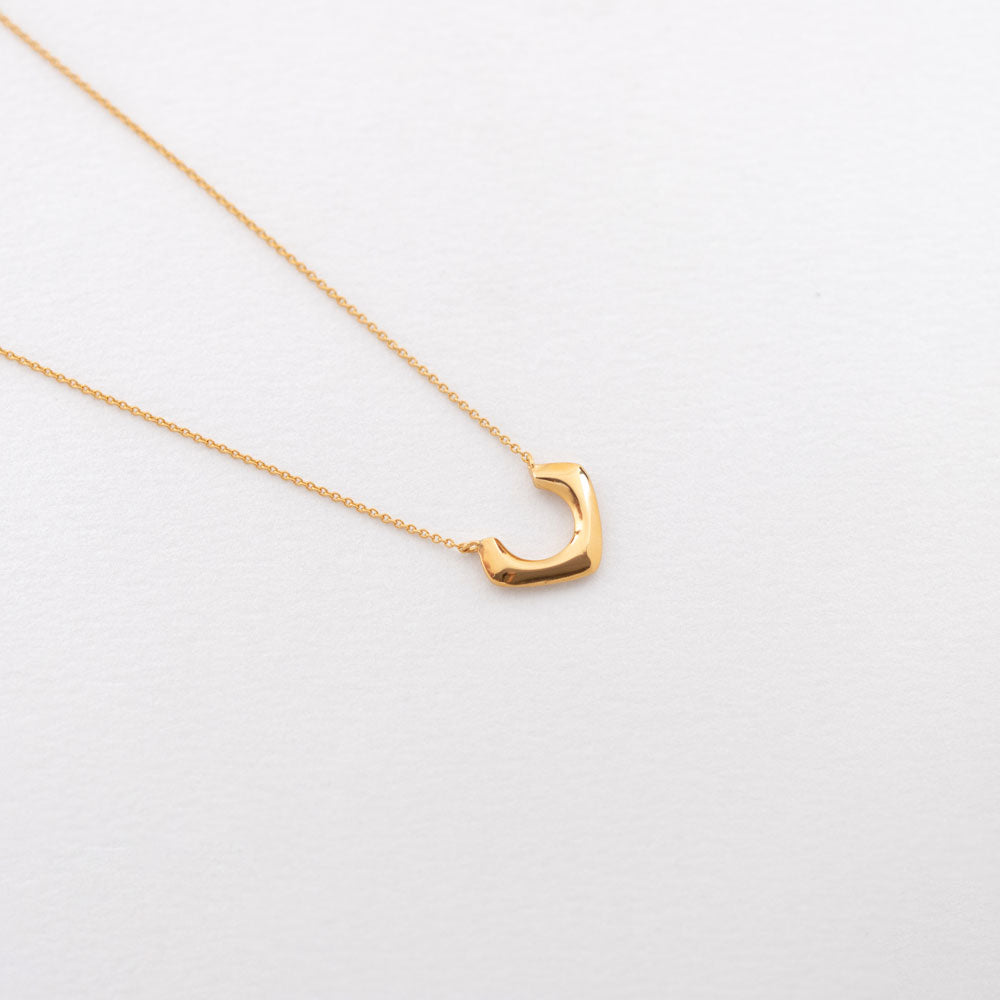 Camping necklace gold