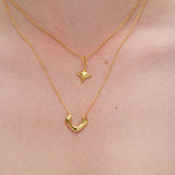 Camping necklace gold