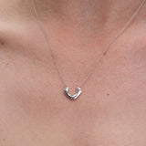 Camping necklace silver