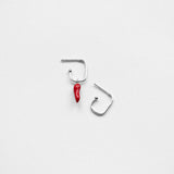 Cornicello earring charm silver