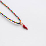 Cornicello necklace with thread gold
