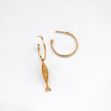 Diving barbouni earring charm gold