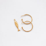 Diving barbouni earring charm gold