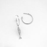 Diving barbouni earring charm silver