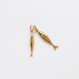 Diving barbouni necklace charm gold