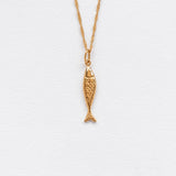 Diving barbouni necklace charm gold