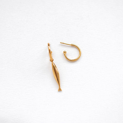 Diving sardela earring charm gold
