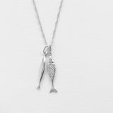 Diving sardela necklace charm silver