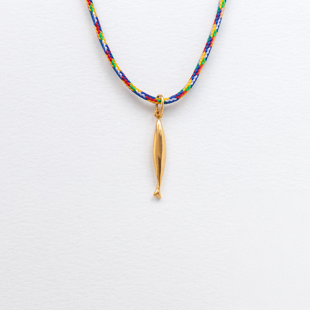 Diving sardela necklace with thread gold
