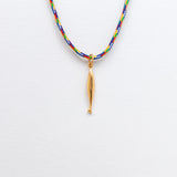 Diving sardela necklace with thread gold