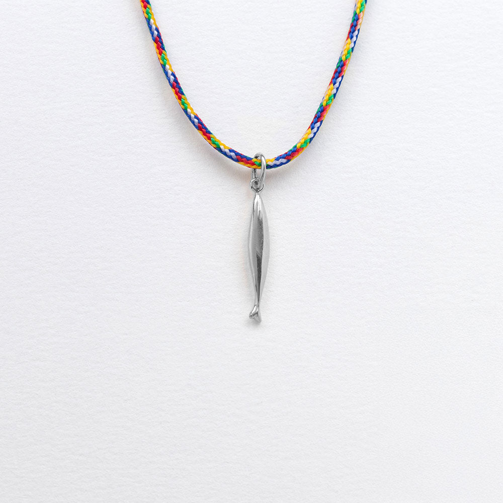 Diving sardela necklace with thread silver