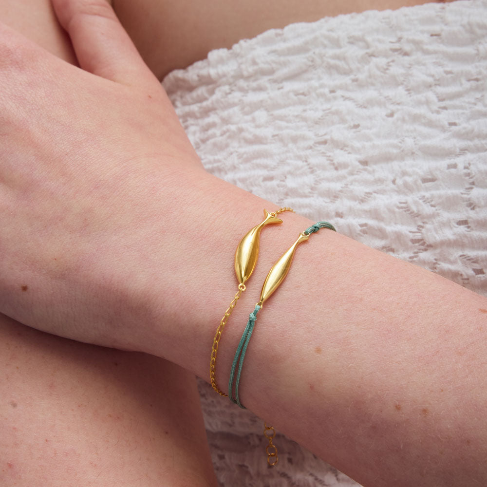 Diving tuna bracelet gold