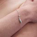 Diving tuna bracelet silver