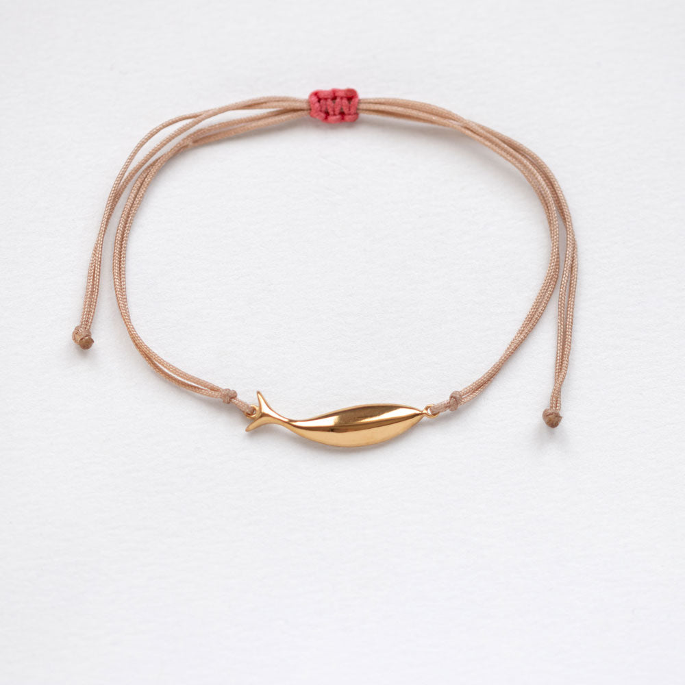 Diving tuna bracelet with thread gold